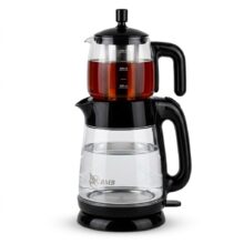 چای ساز روهمی پیرکس BMB مدل BTea3200 رنگ سفید، مشکی و نقره ای